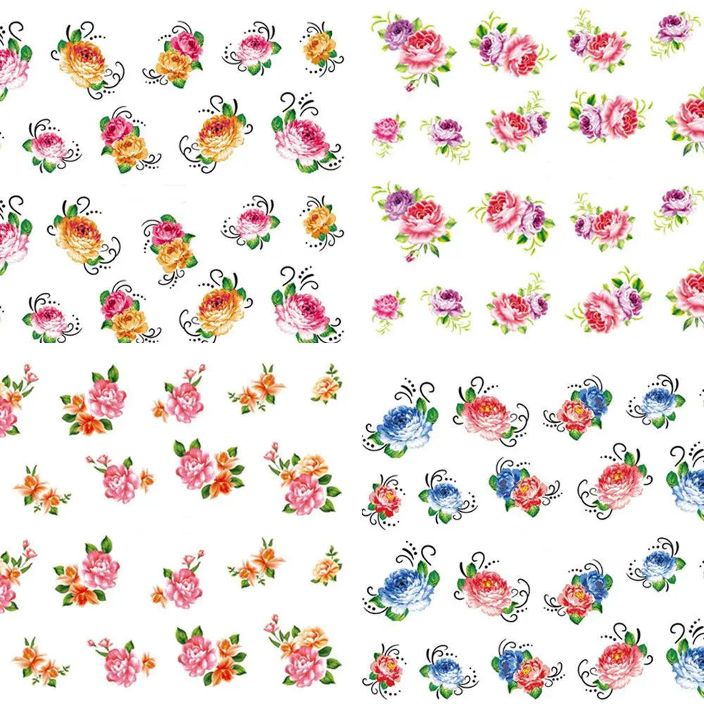 

Новые аксессуары ручной работы, различные женские наклейки для ногтей, водная наклейка, цветочное художественное украшение