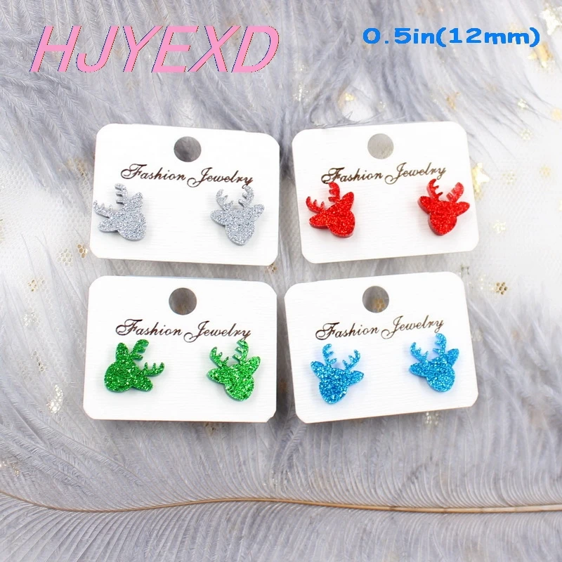 (1 пара) 12 мм блестящие акриловые серьги гвоздики с изображением имбиря звезды