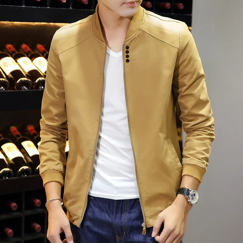 

Autumn new hooded jacket youth baseball uniform thin coat's men