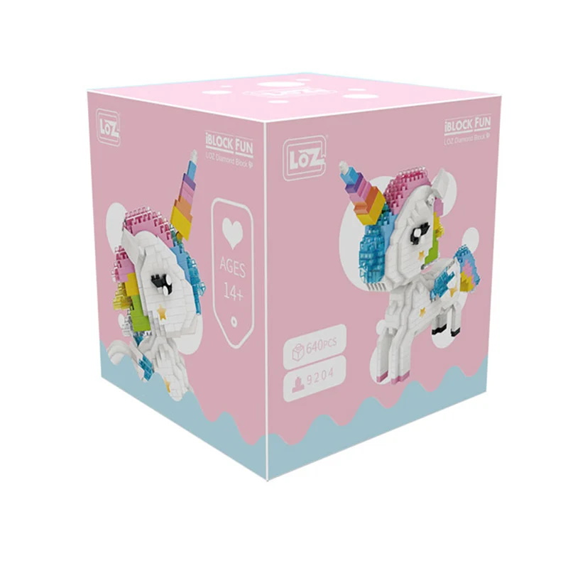 Loz Алмазный Мини конструктор сделай сам 3D Строительные блоки розовые фигурки