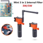 3 в 1, внутренний фильтр для аквариумов, водяной мини-насос для аквариумов, воздушный циркуляционный насос для кислородной воды, губчатый фильтр для рыбной черепахи 35 Вт
