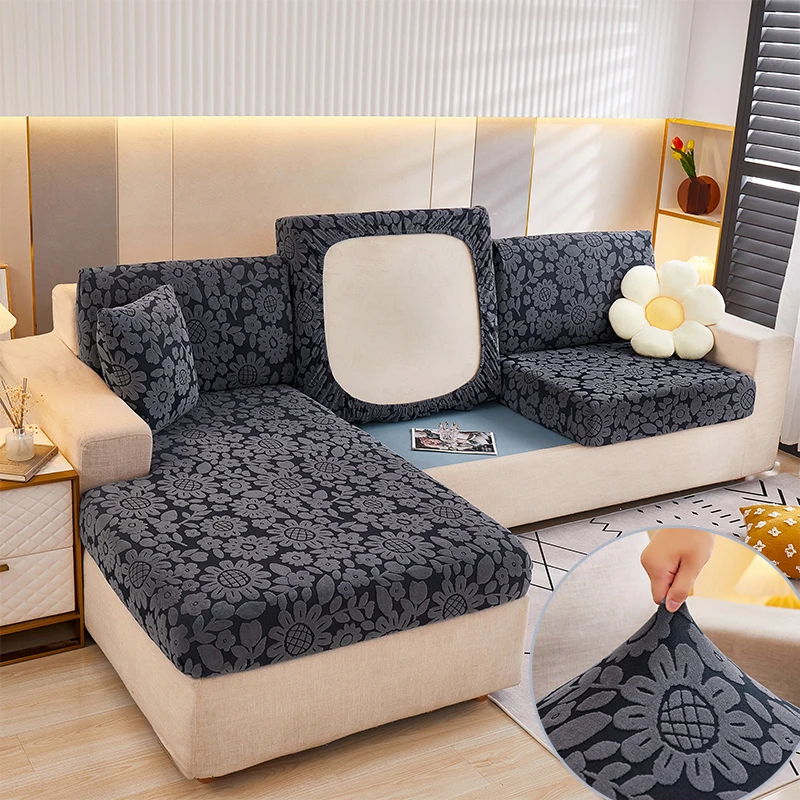 

XAXA Jacquard Sofa Cushion Cover High Elastic Household Living Room Corner Couch Protective Slipcover Removable And Washable