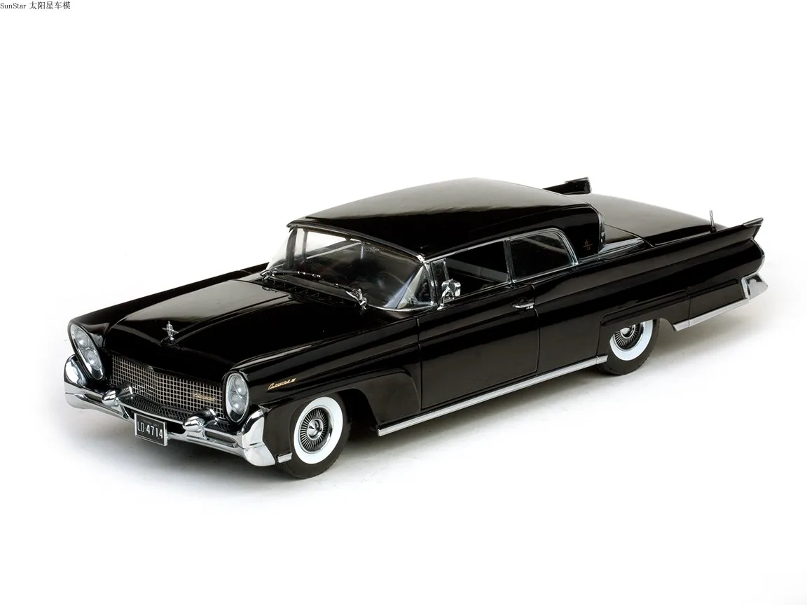 SunStar 1:18 1958 Lincoln Continental MKIII жесткий Топ черный коллекционный выпуск металлическая