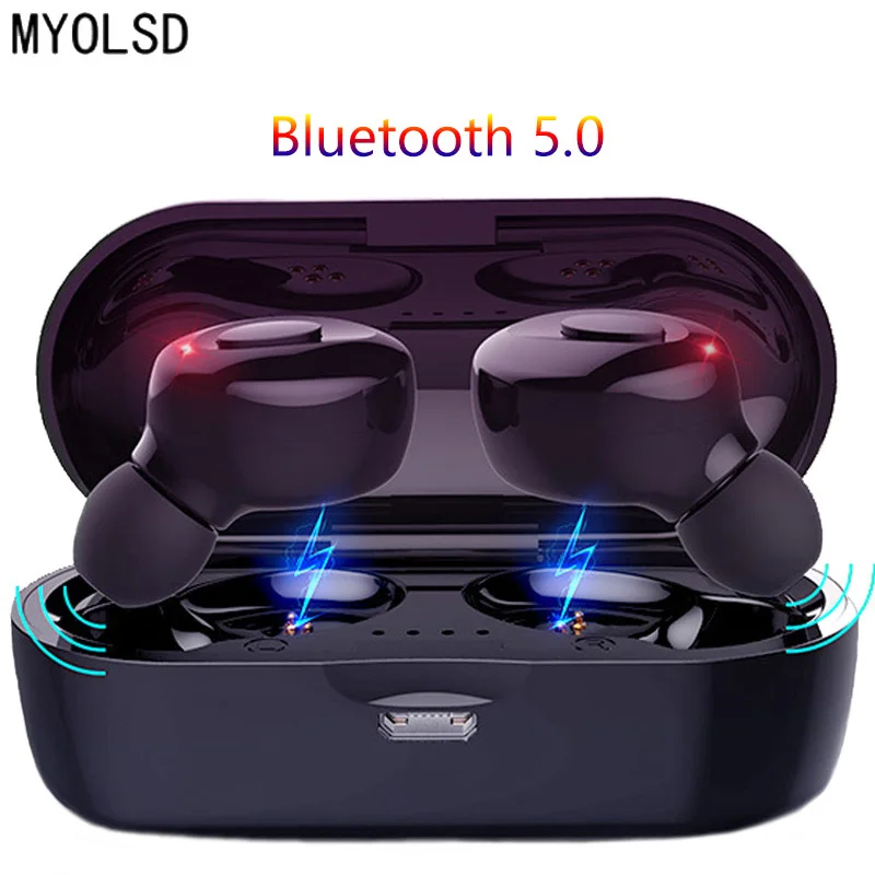 TWS Bluetooth наушники беспроводные спортивные для телефона гарнитура телефонов