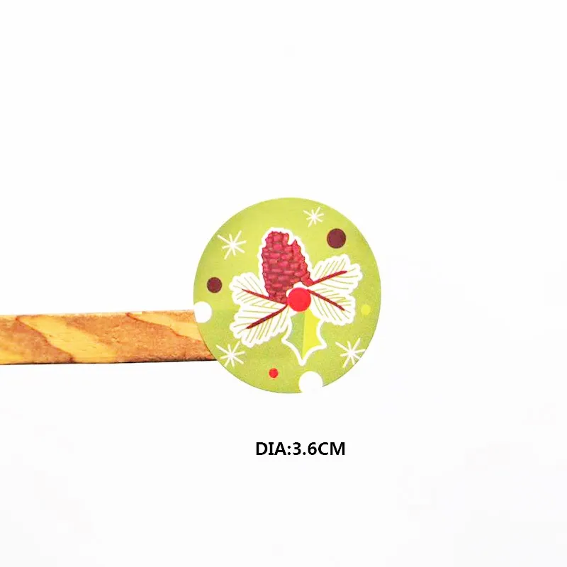 

1200 Pcs Round Colorful Christmas Sticker For Holiday Gift Decor Gift DIY Wrapping Decorations Xmas Stickers Party Decorations