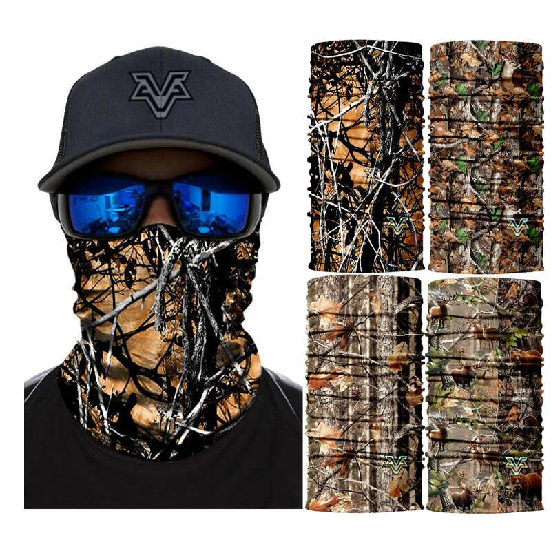 Шарф Балаклава головные банданы для мужчин листья камуфляж головной убор