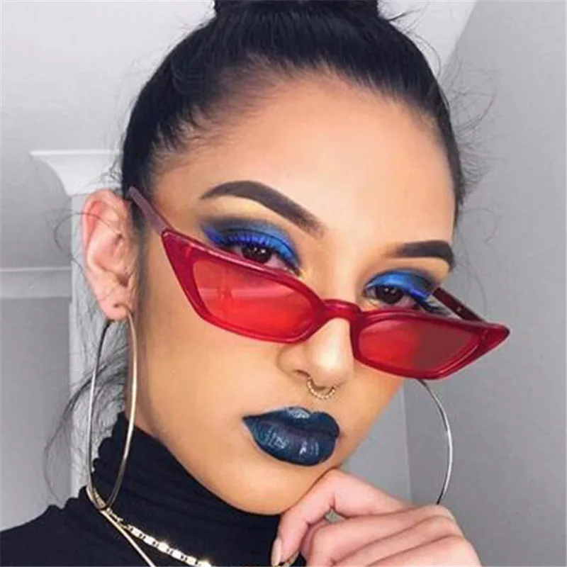 Новинка кошачий глаз солнцезащитные очки для женщин модная треугольная оправа