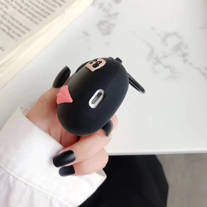 Spirited Away Japanese Anime Kaonashi Bluetooth Wireless EarphoneNo Face Man Faceless Earphone Cases For Apple Airpods 1 2 case