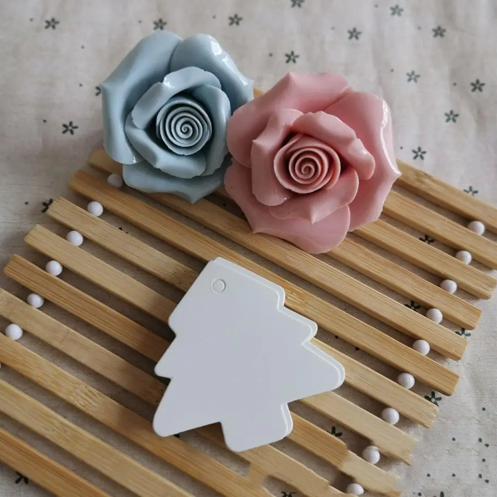 100 шт Рождественская елка бирки коричневый черный белый маркированные пустые