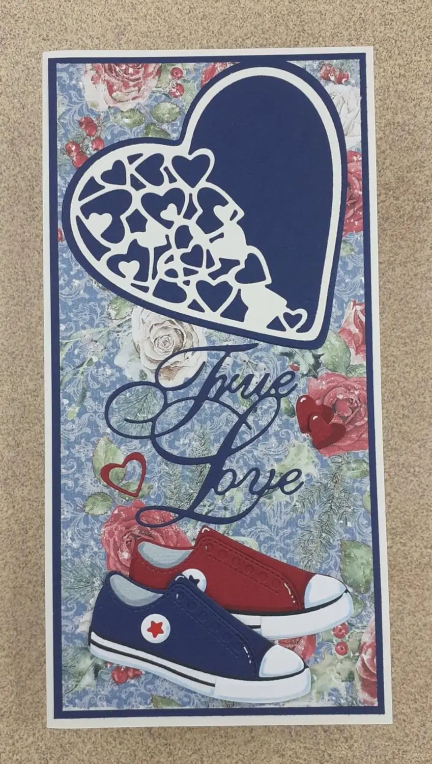 

JC Canvas Shoes Design Metal Cutting Dies Frame Template Scrapbook Decorative Embossing Paper DIY Stencil Craft Mold Decoration