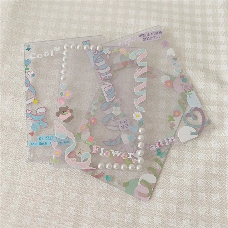 1x Korea держатель для карт Kpop фотокарты прозрачный внешний слой Защитная пленка