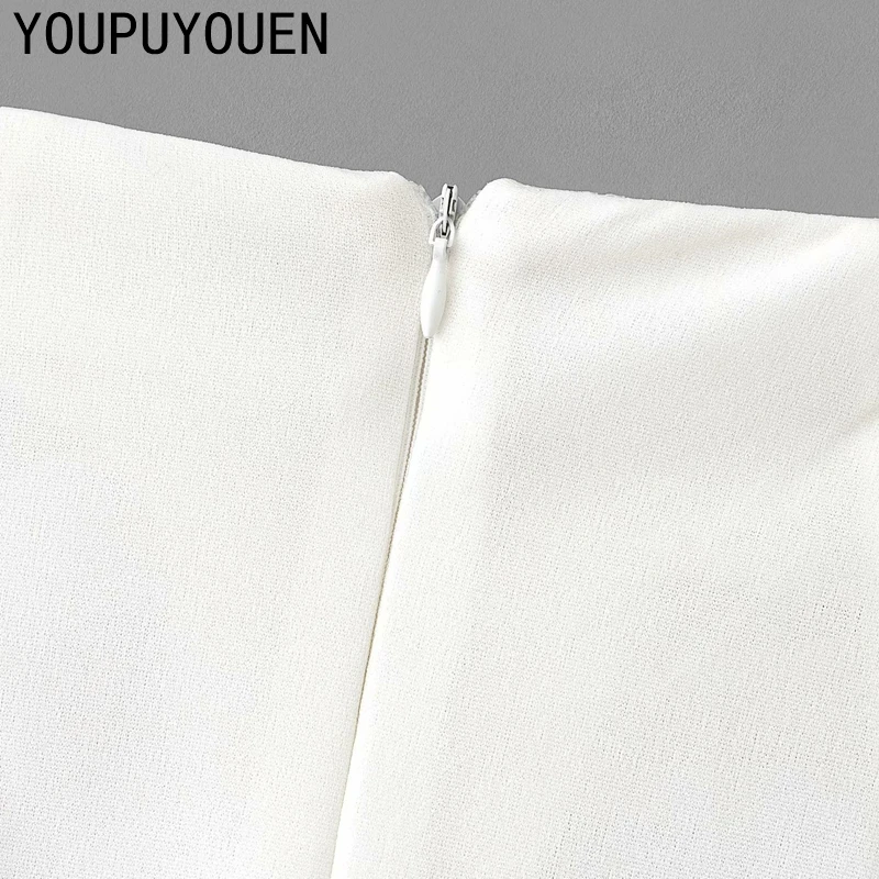 

New Split Wrap High Waist Solid Midi White Skirts 2020 Summer Womens Ruched Office Pencil Sexy Bodycon Skirt Fashion Clothes