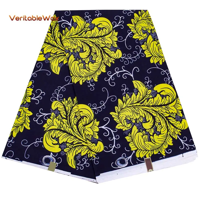 

Fashion Ankara African Printed Wax Fabric 100% Cotton High Real Wax Pagne For long Dress Sewing Crafts Loincloth Tissu 40FS1395
