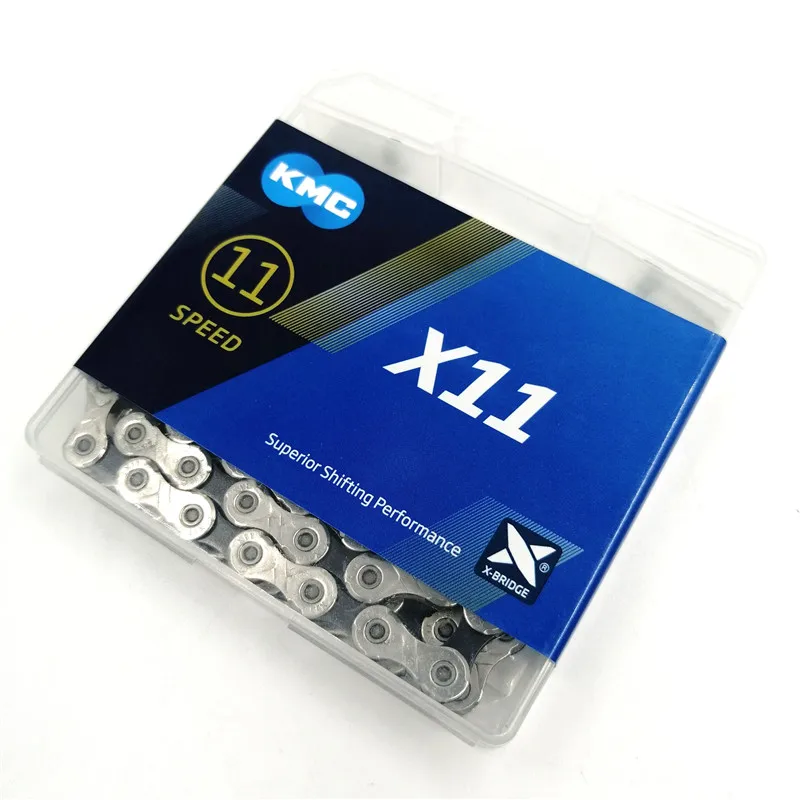 X11 SilverBlack 118L Цепь KMC 6-7-8-9-10-11-12 Скоростей 116л 118л 126л MissingLink MTB горный велосипед дорожный велосипед Складная велосипедная цепь X8 X9 X11 X12 EL - Цвет: X11 SilverBlack 118L