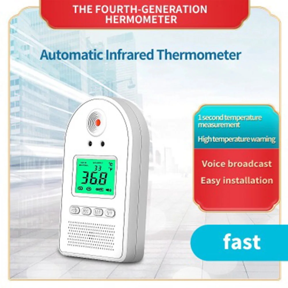 

Non-contact Infrared Temperature Wall Mount Smart Sensor Automatic Temperature Detector with Digital display Alarm L9