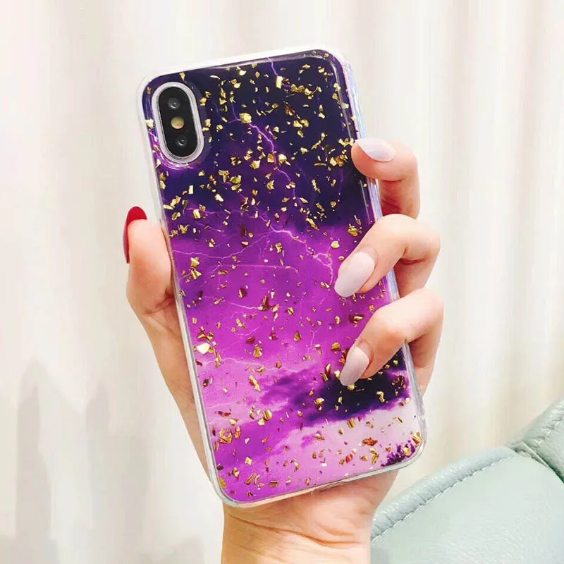 Роскошный lovecom золотой мраморный чехол для iPhone 11 Pro Max XS Max XR X 6 6S 7 8 Plus противоударный мягкий эпоксидный чехол для телефона - Цвет: f