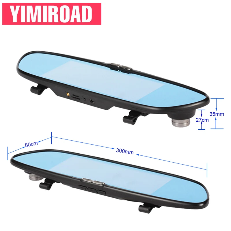 YIMIROAD G1 зеркало заднего вида дистанционный монитор парковки 3g Автомобильный видеорегистратор обратная камера gps навигатор Full HD 1080P видеорегистратор авто рекордер