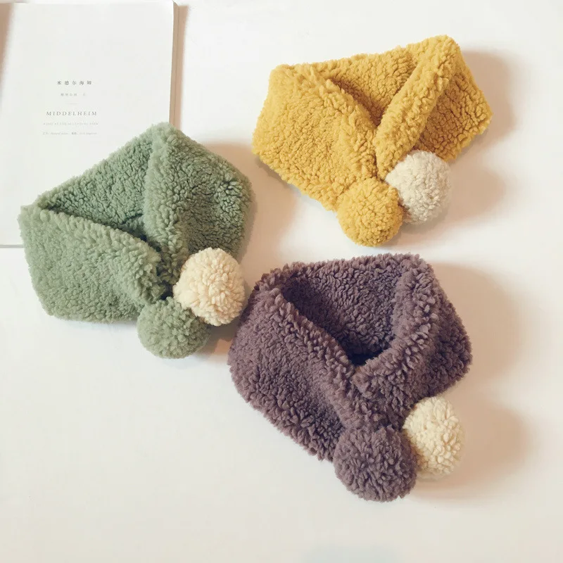 Корейский стиль новинка чистый цвет овечья шерсть помпон для малышей Детские