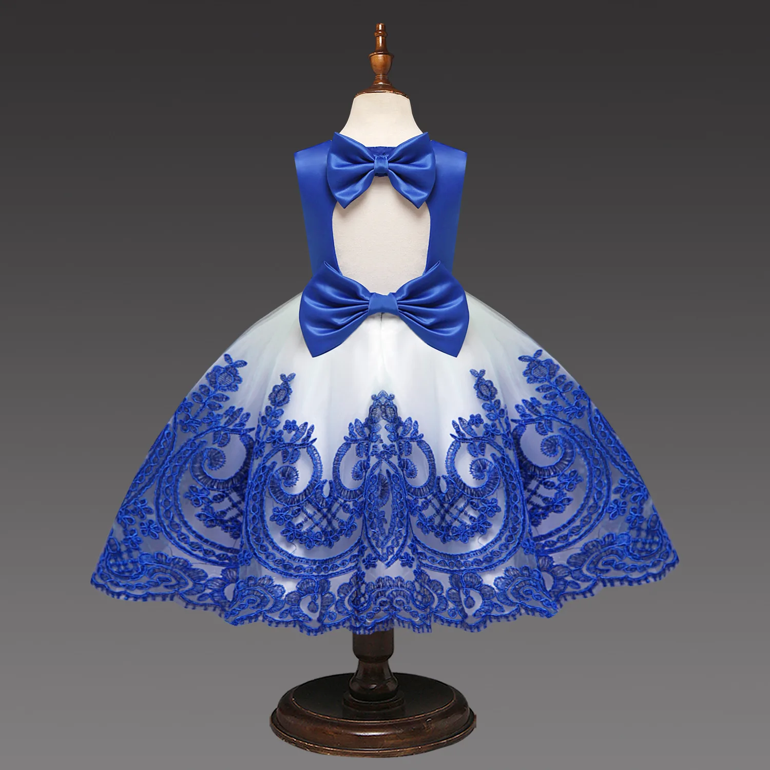 Платье принцессы для девочек с цветочным принтом элегантное платье без рукавов