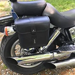 

1 Pair Motorcycle Side Saddlebags PU Leather Waterproof Sanddlebag Motorcycle Side Luggage Black