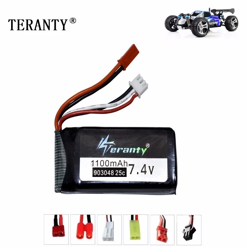 

7.4V LiPo Battery For Wltoys V353 A949 A959 A969 A979 k929 7.4v 1100mah 903048 Drone Battery For RC Cars Helicopters 1pcs