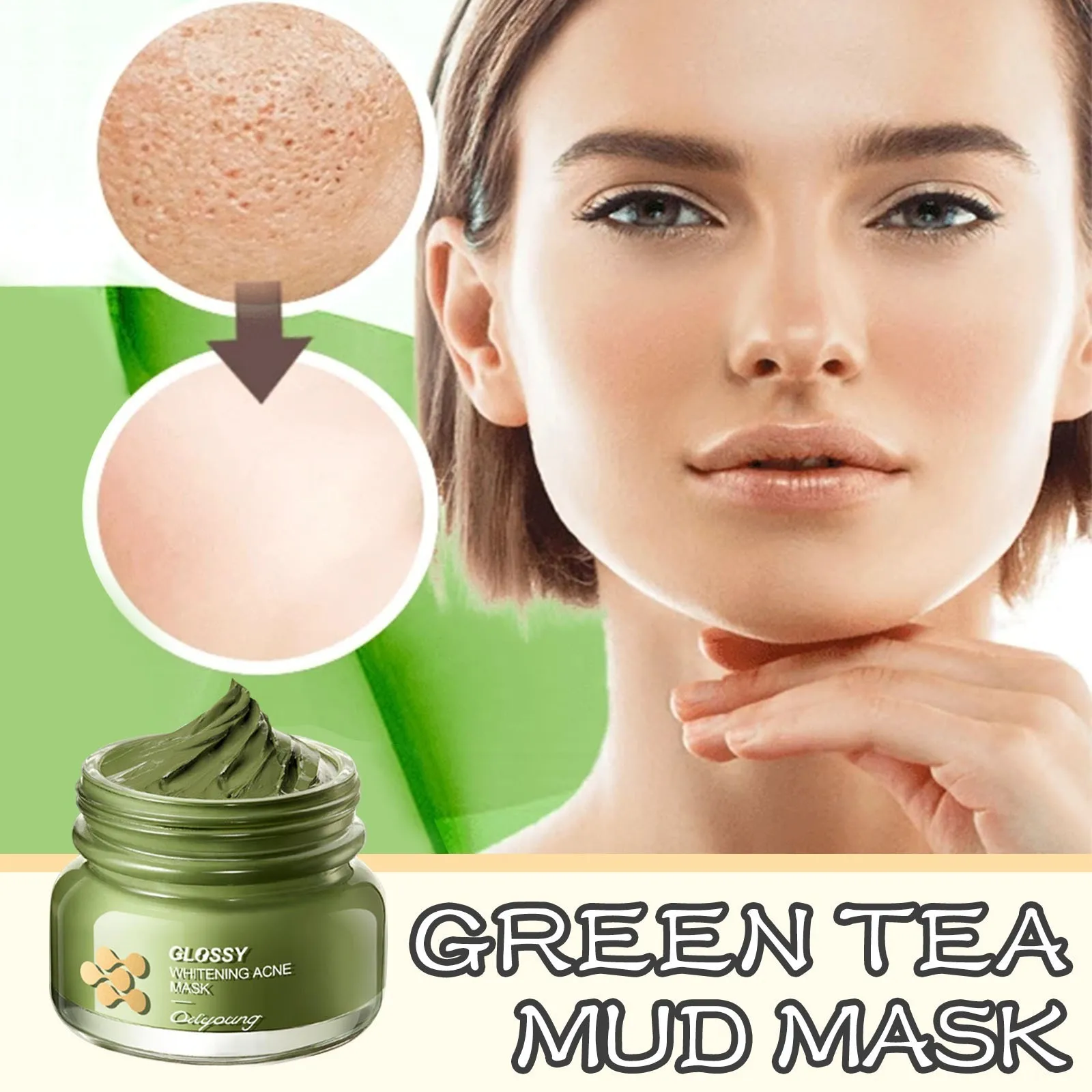 

Hot Face Cleansing Mung Bean Mud Peeling Acne Blackhead Treatment Mask Remover Contractive Pore Whitening Hydrating Care Creams