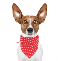 polka dots bandanas for medium large dogs adjustable triangular bibs scarfs washable pets party kerchief decoration