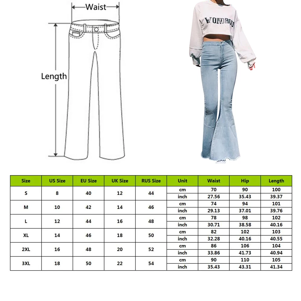 CALOFE осень 2019 модные джинсы для женщин уличный стиль расклешенные джинсовые штаны