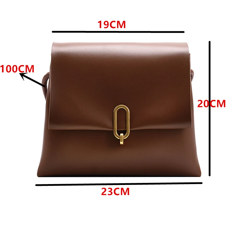 

Soft PU Leather Fold Over Fashion Handbags For Women 2021 Vintage Small Crossbody Bag Branded Designer Zipper Shoulder Bags
