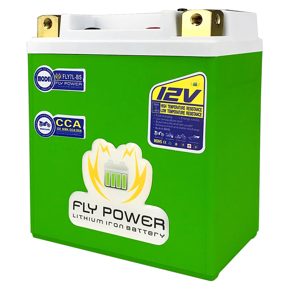 

7L-BS 12 В 4 Ач Новый литиевый аккумулятор для стартера мотоцикла CCA 260A скутер LiFePO4 LFP для ATVs UTVs мотоцикл Водонепроницаемый фосфат
