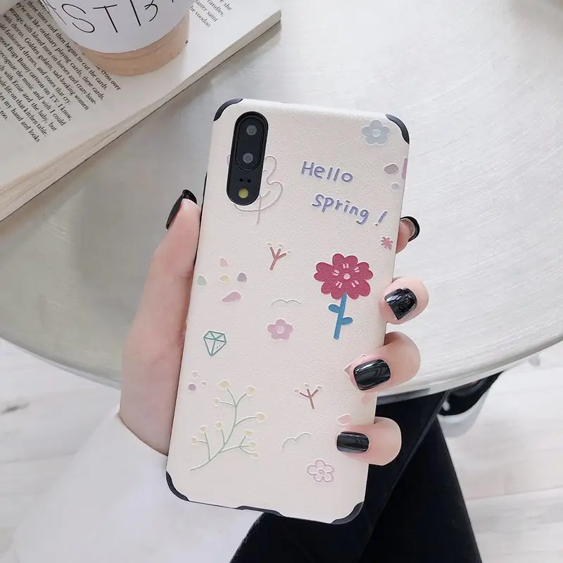 Мягкий чехол с надписью Hello весенний тиснение для Xiaomi MI9 MI9SE MI9lite MI8 MI8SE MI8LITE A3 MI6