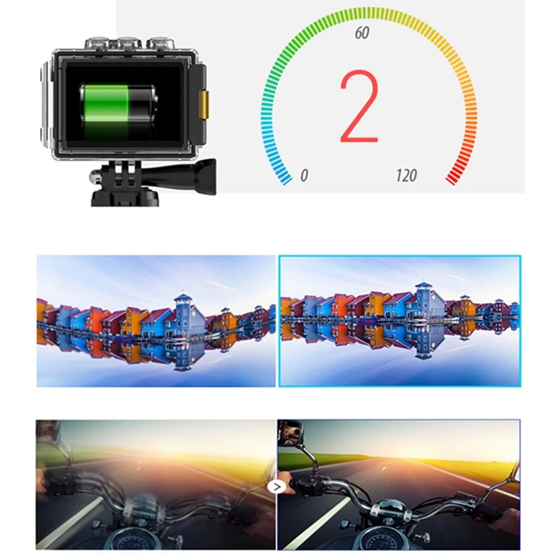 

HOT-K90 4K/60Fps 20MP Ultra HD 4K Action Camera Sport WiFi Sn Voice Control EIS 40M Waterproof Camera