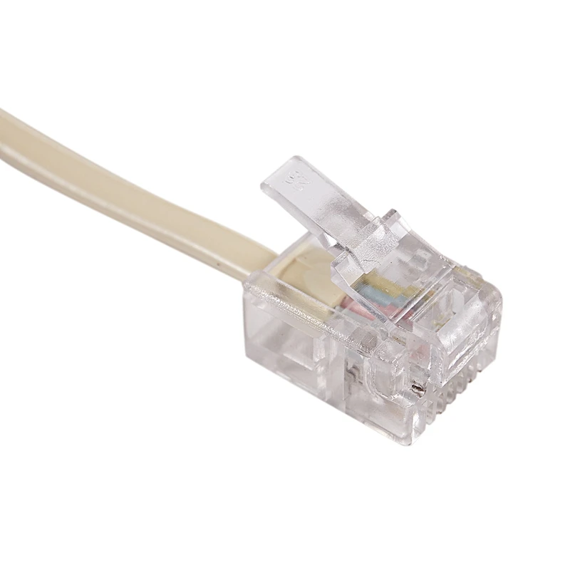 

6P4C RJ11 Male to Female Two Way Telephone Splitter Converter Cable