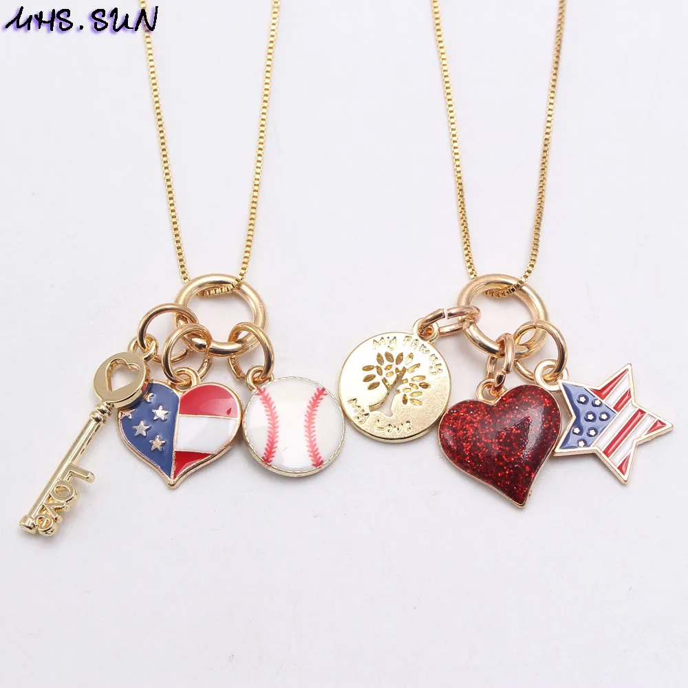 1 шт. детская цепочка с подвеской в виде флага