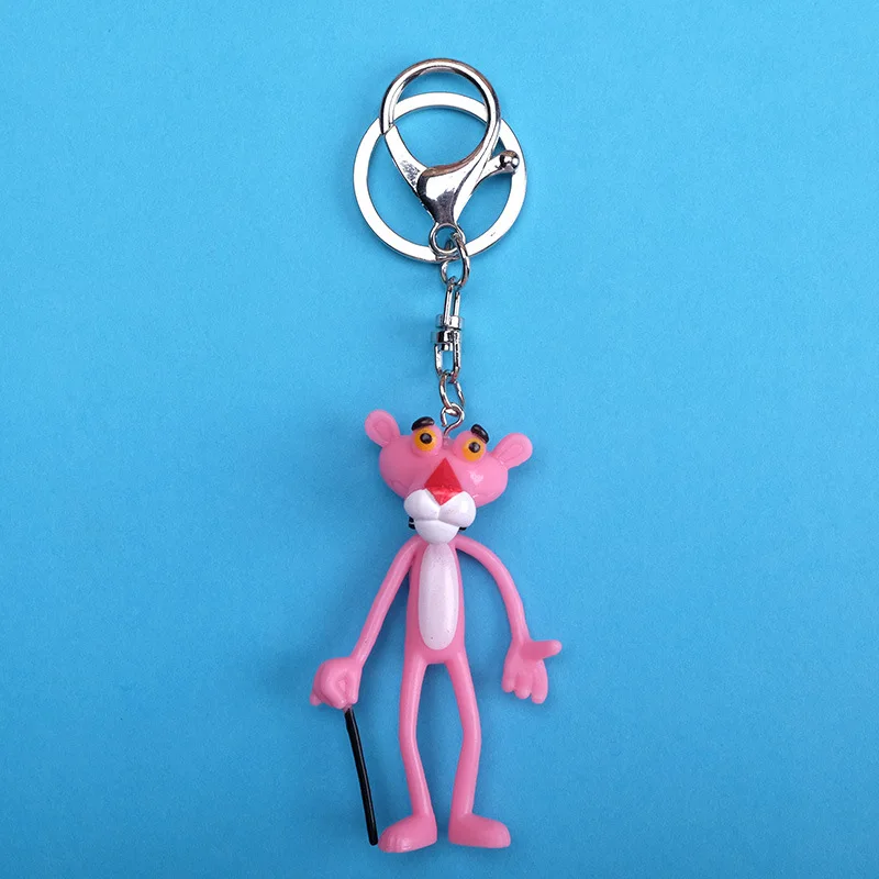 

Creative Boutique Gifts Men Women Key Chain Cute Pink Panther Keychain Love Metal Buckle Pendant Small Gift Keyring