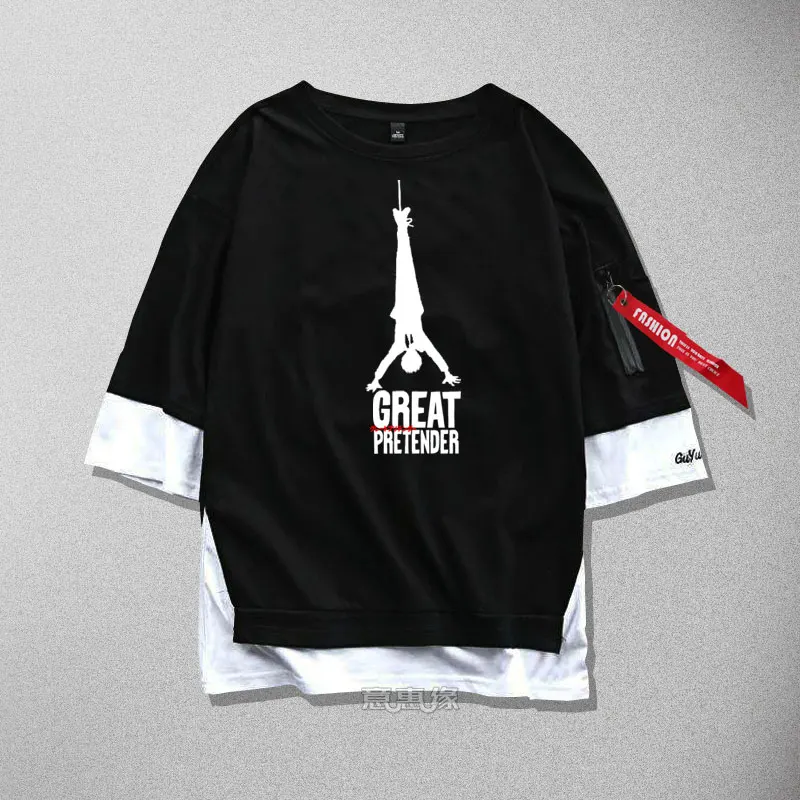 

New Anime Great Pretender cosplay T-Shirt cotton Masato Edamura Ribbon unisex Men women T Shirt Top Tees