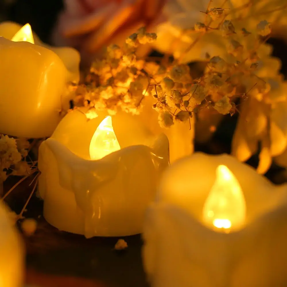 12 шт. пульт дистанционного Управление беспламенного светодиодные свечи для дома