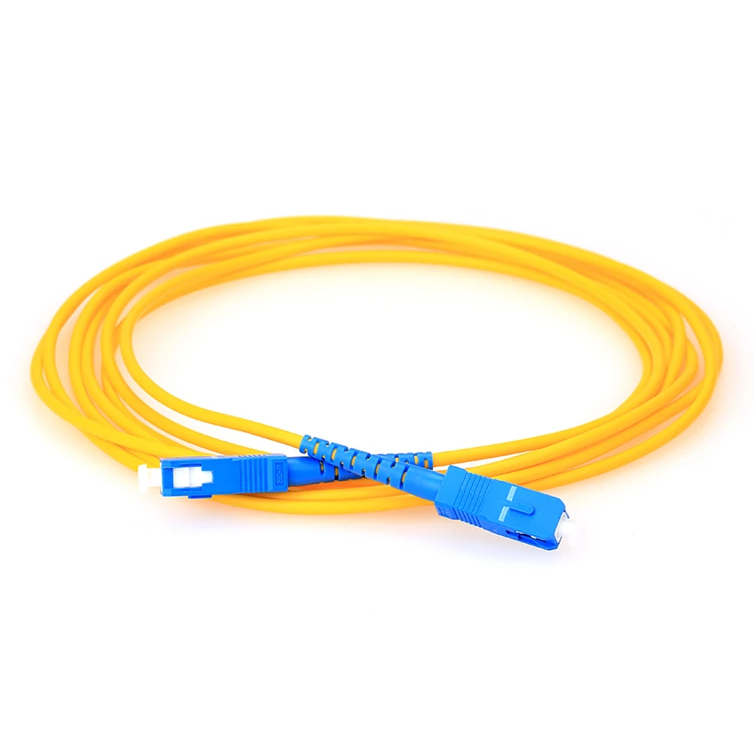 

SC/UPC-SC/UPC-SM 2mm Fiber Optic Jumper Cable Single Mode Extension Patch Cord 5M,PVC,Simplex