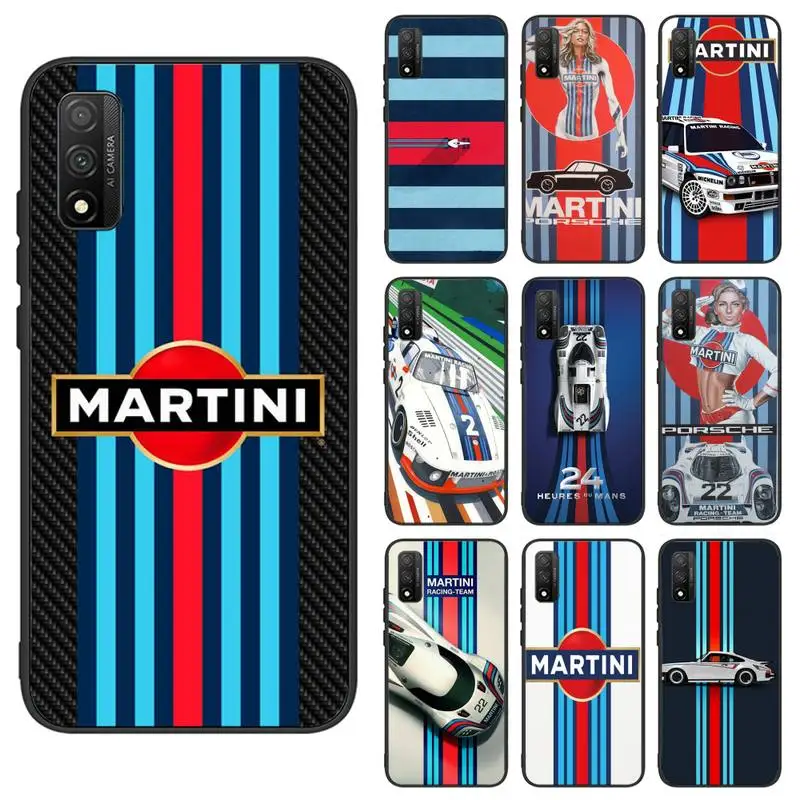 

Martini Racing Phone Case for Huawei Y7 Y9 Y6 Y5 Y8 Y8S Y8P nove 3 4 5 6 7 pro 2018 2019 5g se Fundas cover