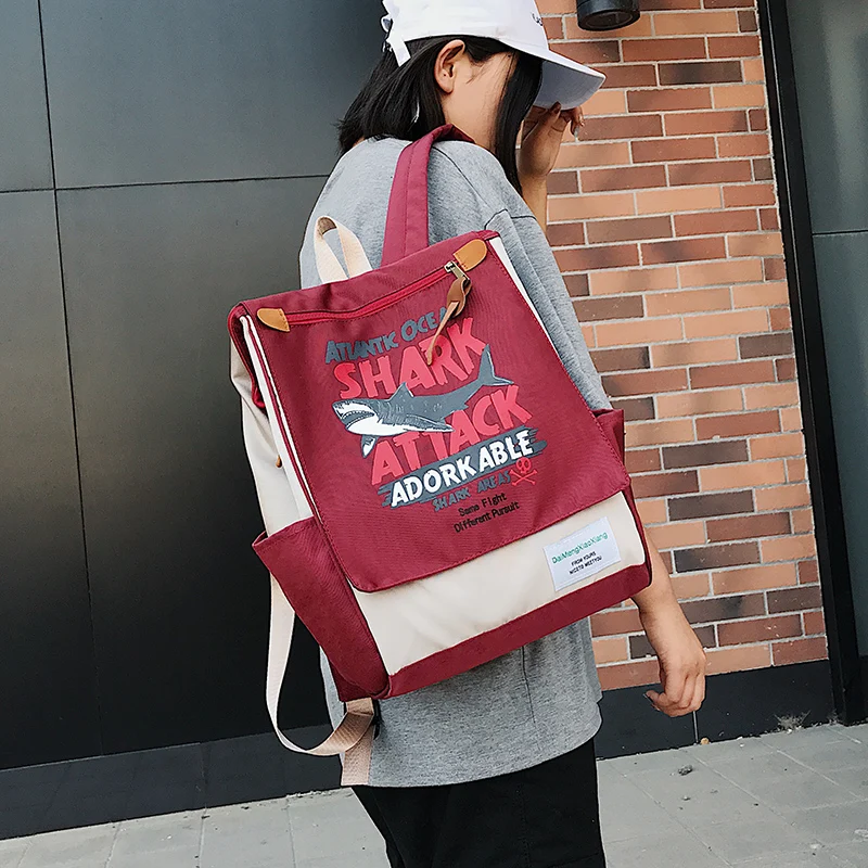 

Fashion Women Backpack Female Canvas Shoulder Bags School Bag For Teenagers Girls 2021 Travel Back pack Sac A Dos Mochilas