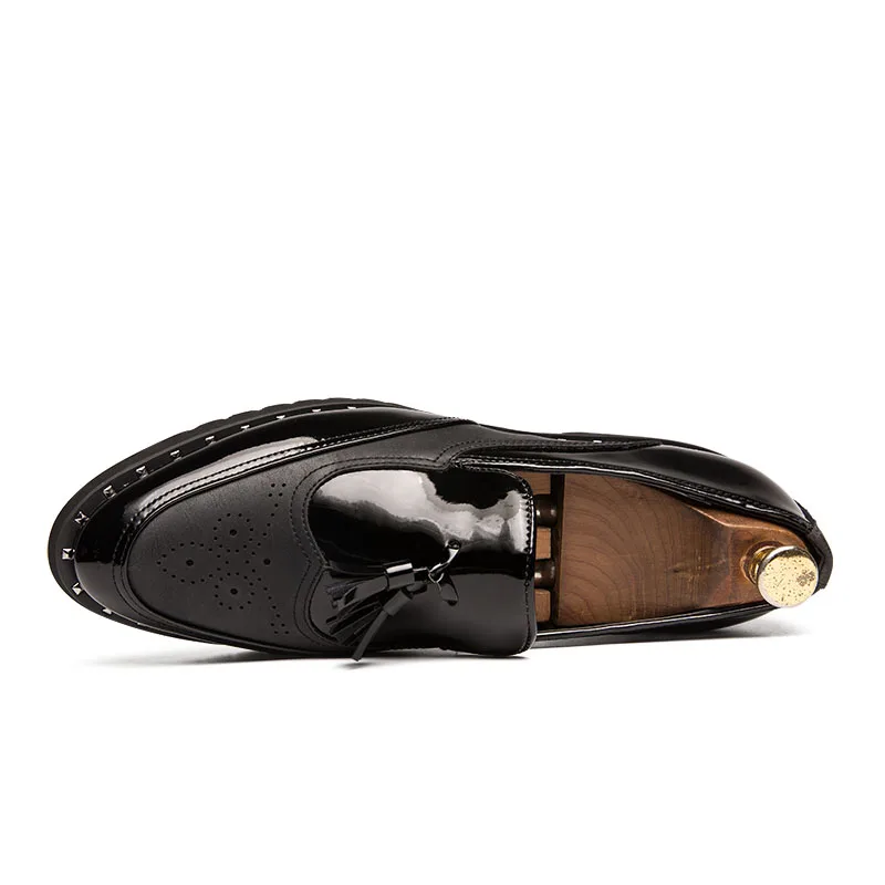 

2019 Newest Men Dress Shoes Designer Business Office Lace-Up Loafers Casual Driving Shoes Men's Flat Party Leather Shoes 3 Color