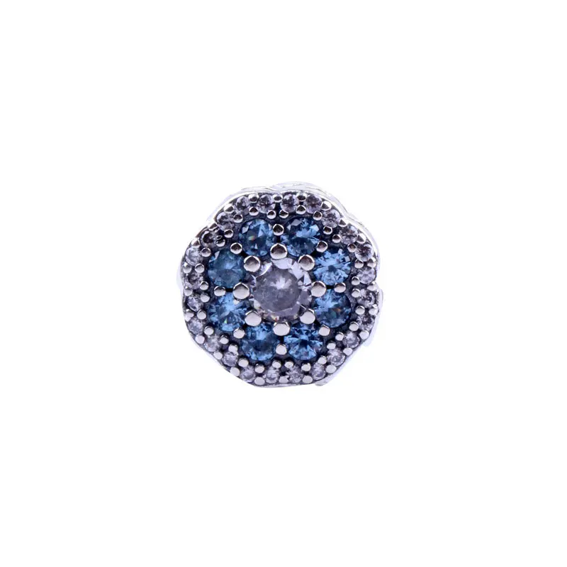 

925 sterling silver classic charm pink crystal beads strung with DIY luxury jewelry