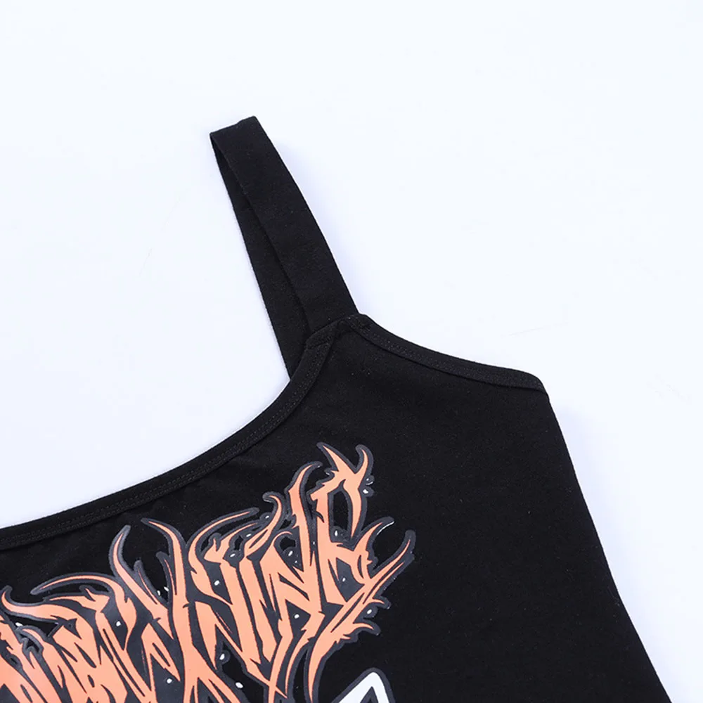 

2021 Summer Gothic Tanks & Camis Fashion Hipster Designer Creative Popular Sexy Printing Solid Color