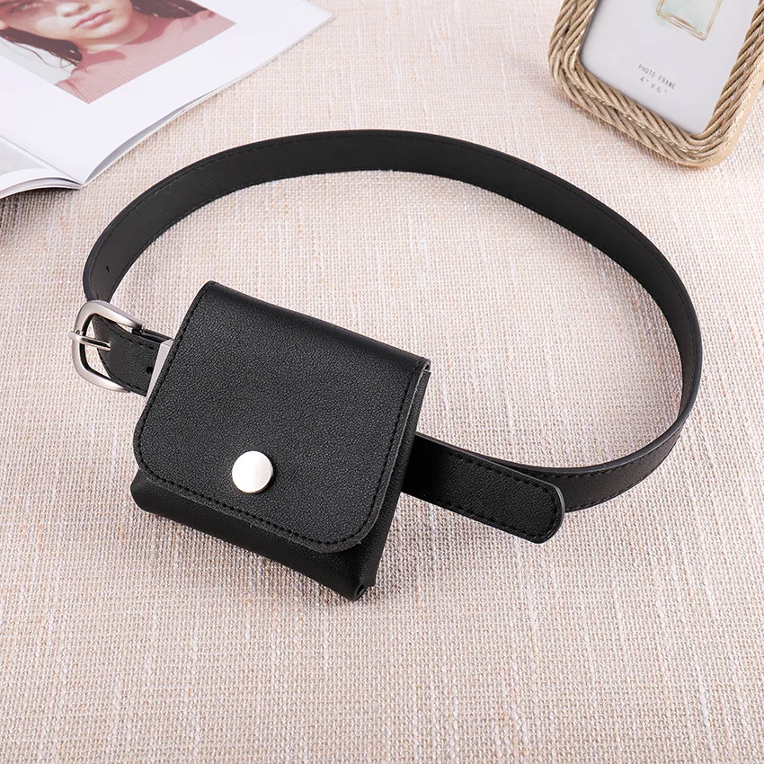 Популярная новинка 2019 забавная Женская поясная сумка Кожаная модная однотонная