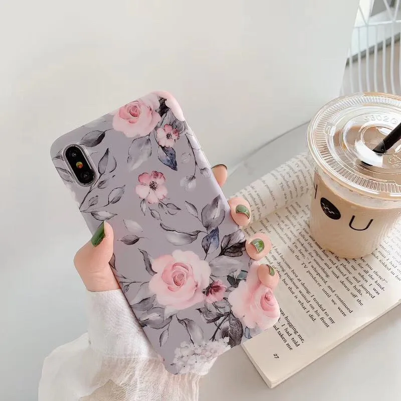 Чехол для телефона с мраморными цветами для samsung A40 A50 A70 S10 lite S8 S9 Note 10 чехол s Чехол для iPhone 11 Pro XR XS Max 7 8 6S Plus