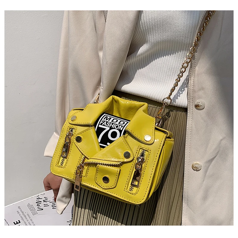 

Personality Small Bag Female New Texture Fashionable Female Bag 2021 New Single Shoulder Cross-slung Motorcycle Clothes Shape Ba