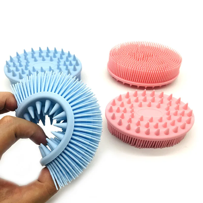 

Creative Soft Silicone Bath Brush Bath Exfoliating Skin Suitable for Baby Shower Shampoo Facial Massage Brush Supplies