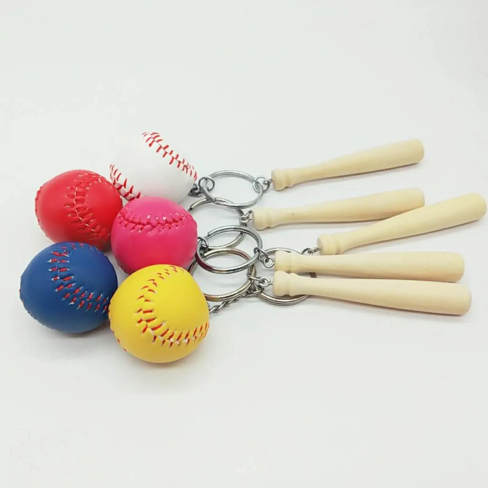 

5 шт творческие Бейсбол деревянный брелок с битой сумка подвеска автомобиля декор поделки своими руками подарок для цепочек для ключей, под...
