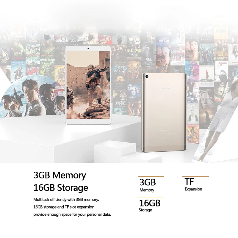 Teclast P80 Pro планшет Android сенсорный экран 8 дюймов 1280*800 3 ГБ ОЗУ 16 Гб ПЗУ двойной WiFi Android 7,0 MTK8163 четырехъядерный планшет gps