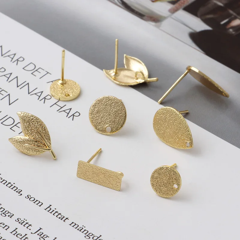 

6 pcs DIY Waterdrop Stud Earrings Setting Handmade Round Irregular Dangle Earrings for Women Jewelry Making Accessories